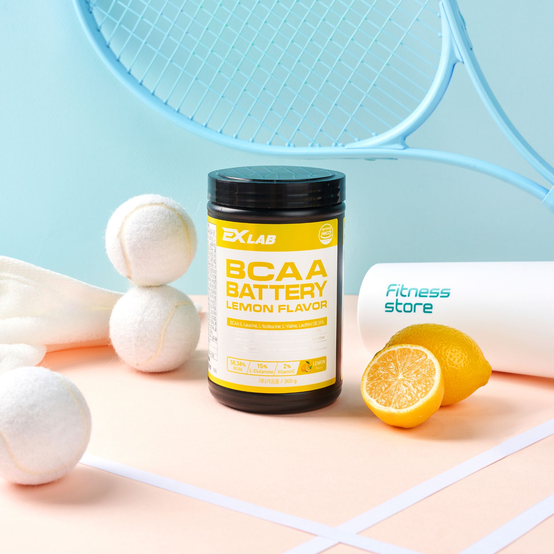 [EXLAB] BCAA배터리(레몬맛)-360g 식약처 HACCP인증